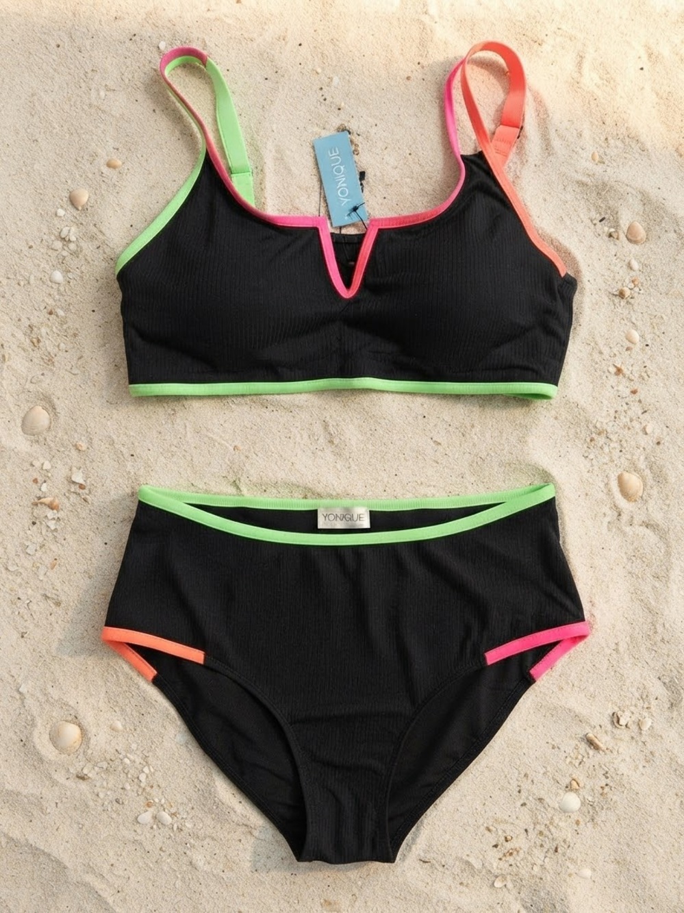 Women’s Black Two-Piece Swim Set 20W NWT
